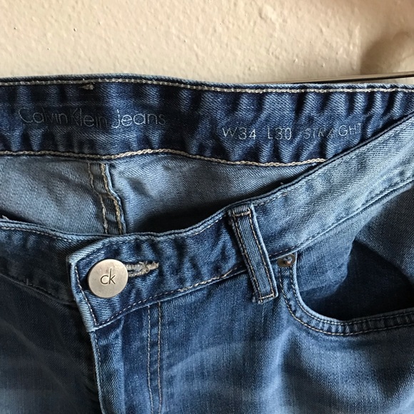 Mens Calvin Klein Straight Jeans 34/30 - Picture 2 of 6
